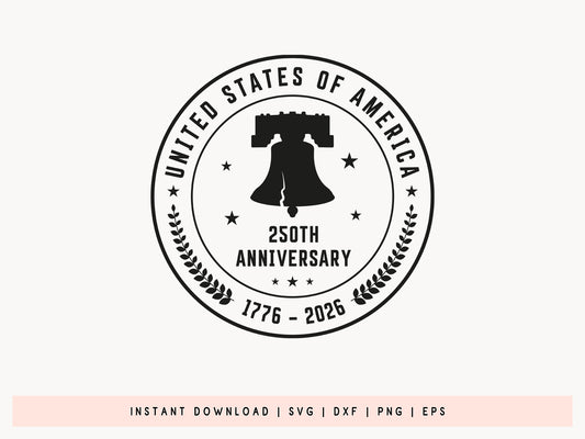 250th Anniversary United States of America SVG File