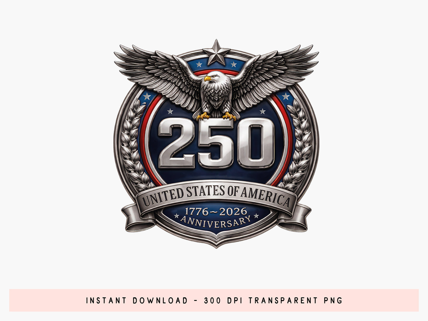 250th United States of America Sublimation PNG