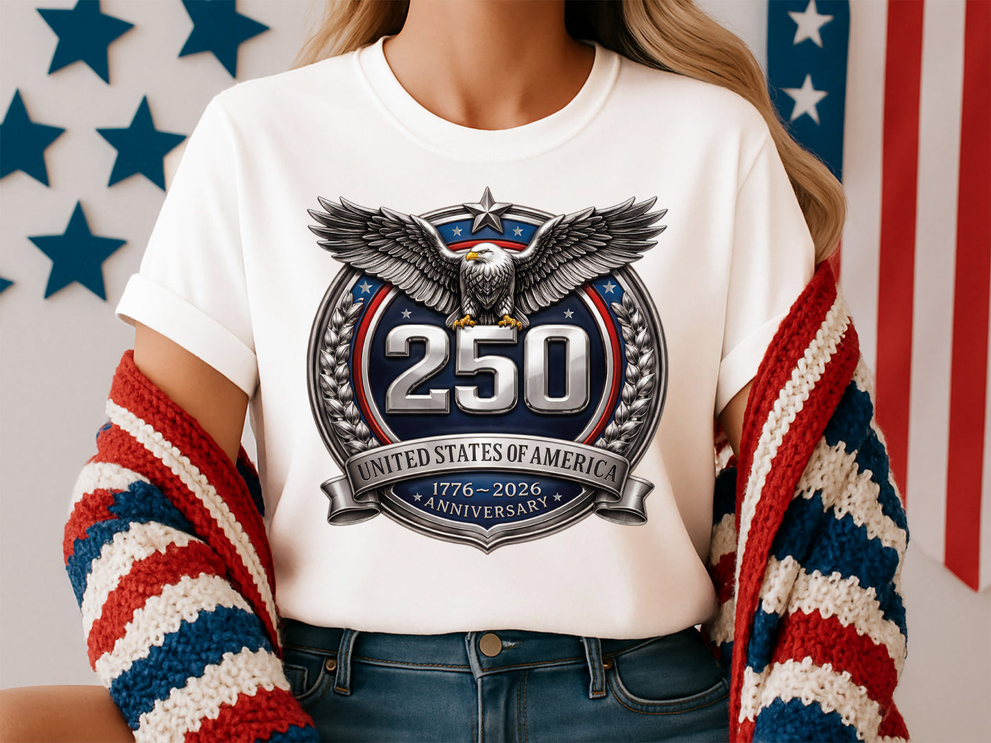 250th United States of America Sublimation PNG