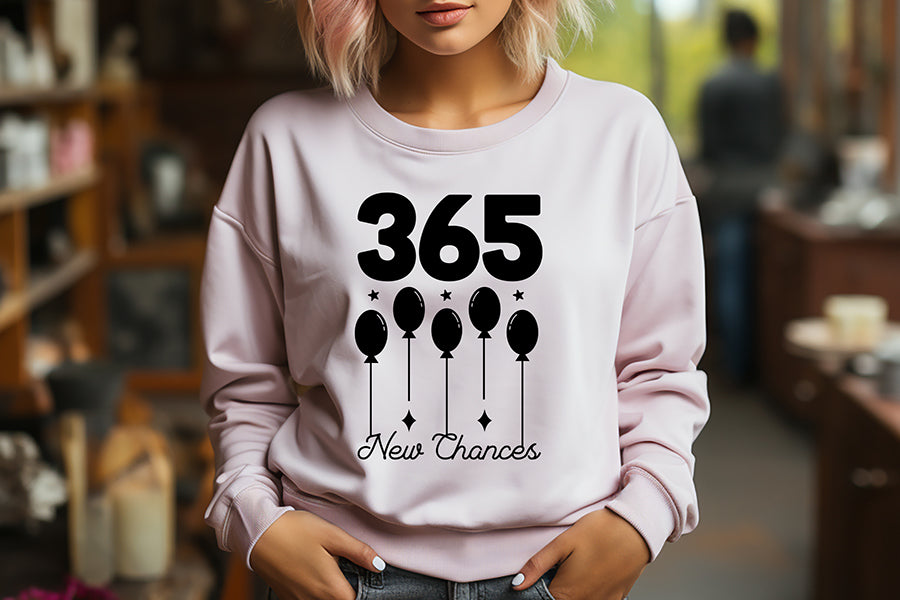 365 New Chances SVG, New Years T Shirt Design