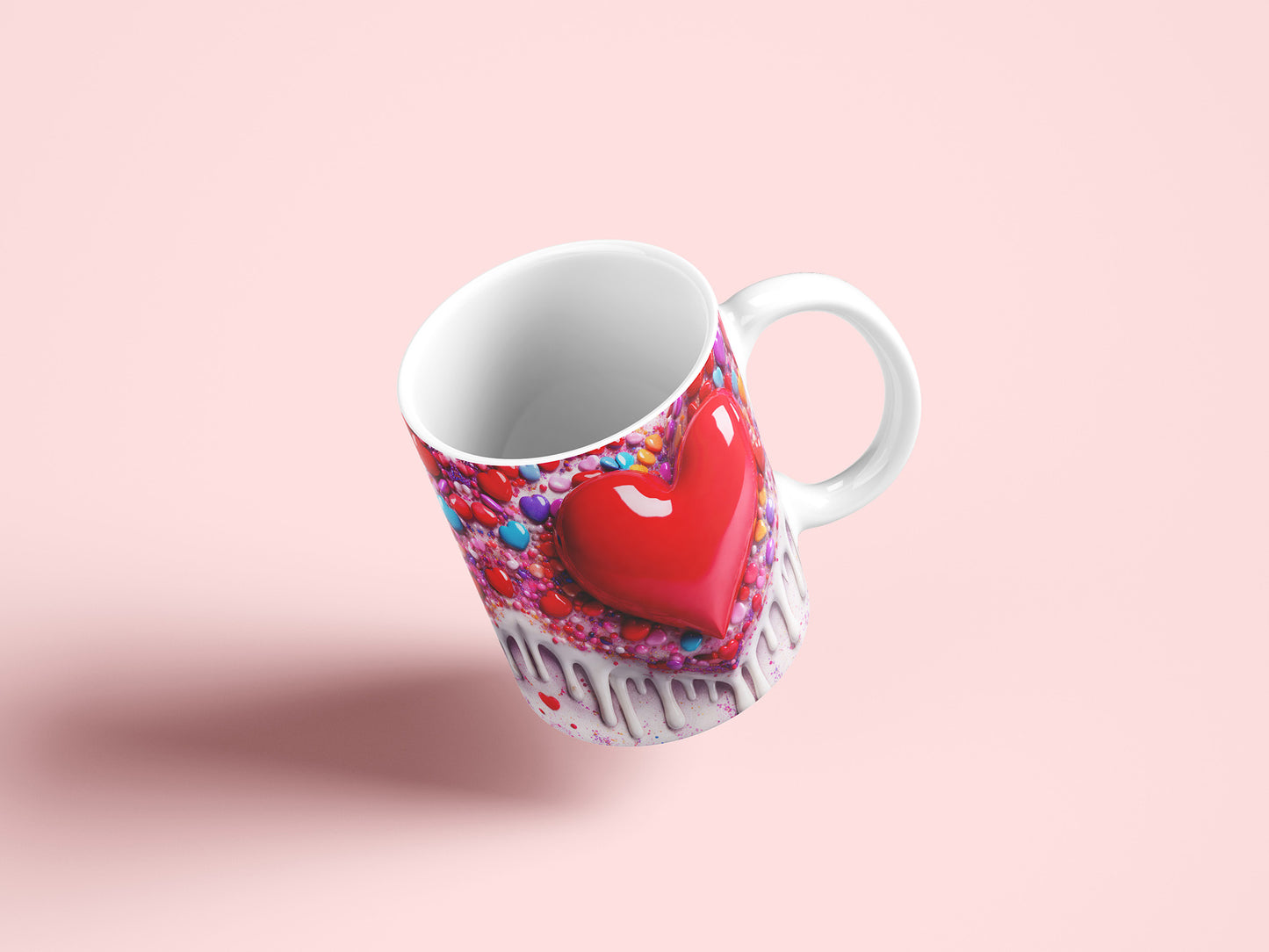 3D Heart Valentines Day Wrap Sublimation Print