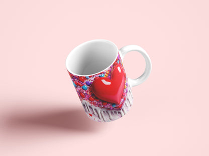 3D Heart Valentines Day Wrap Sublimation Print