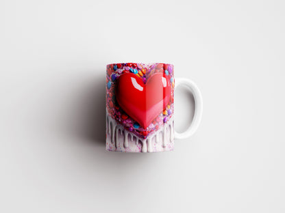 3D Heart Valentines Day Wrap Sublimation Print