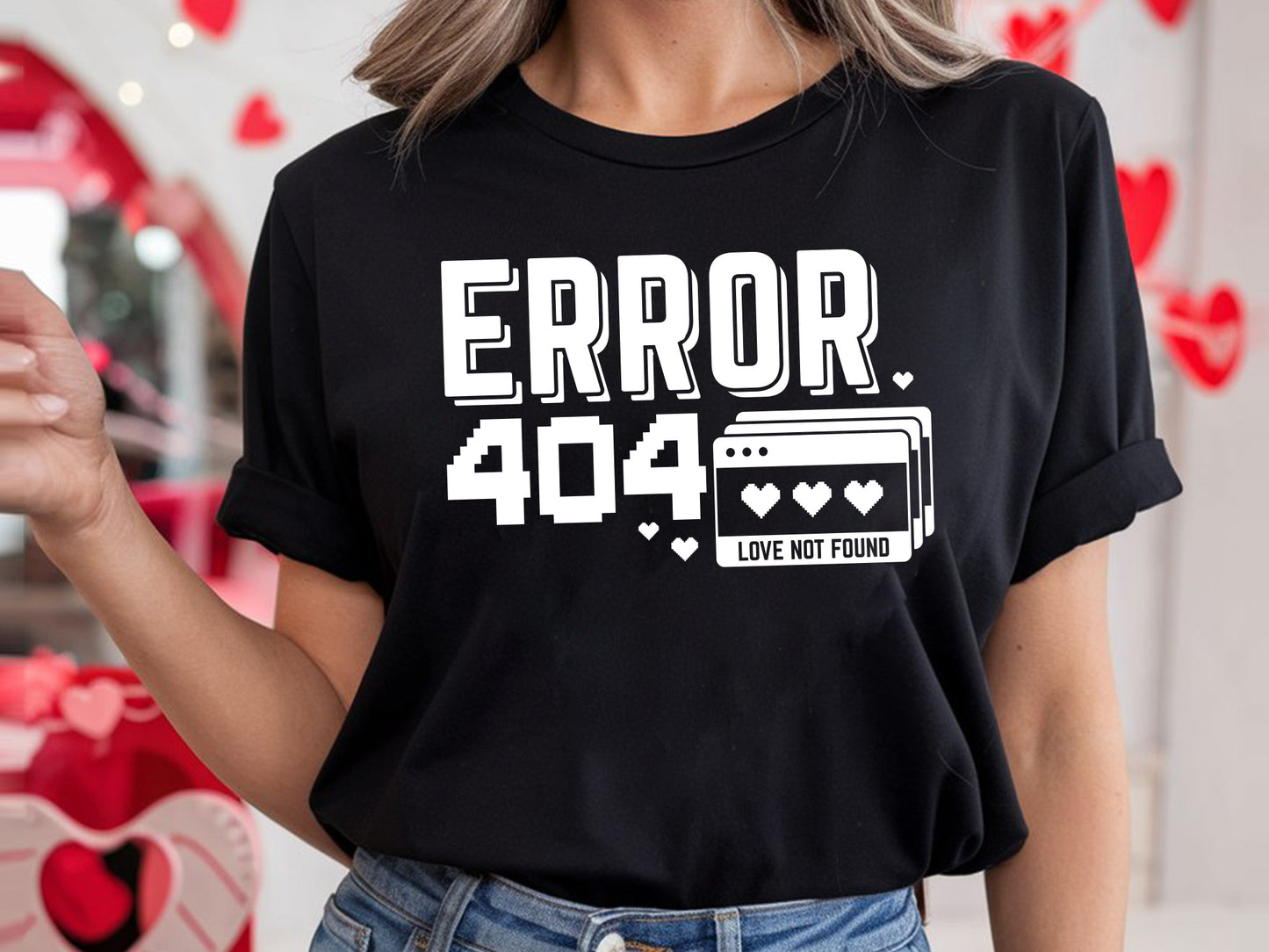 404 Error Love Not Found, Anti Valentine SVG