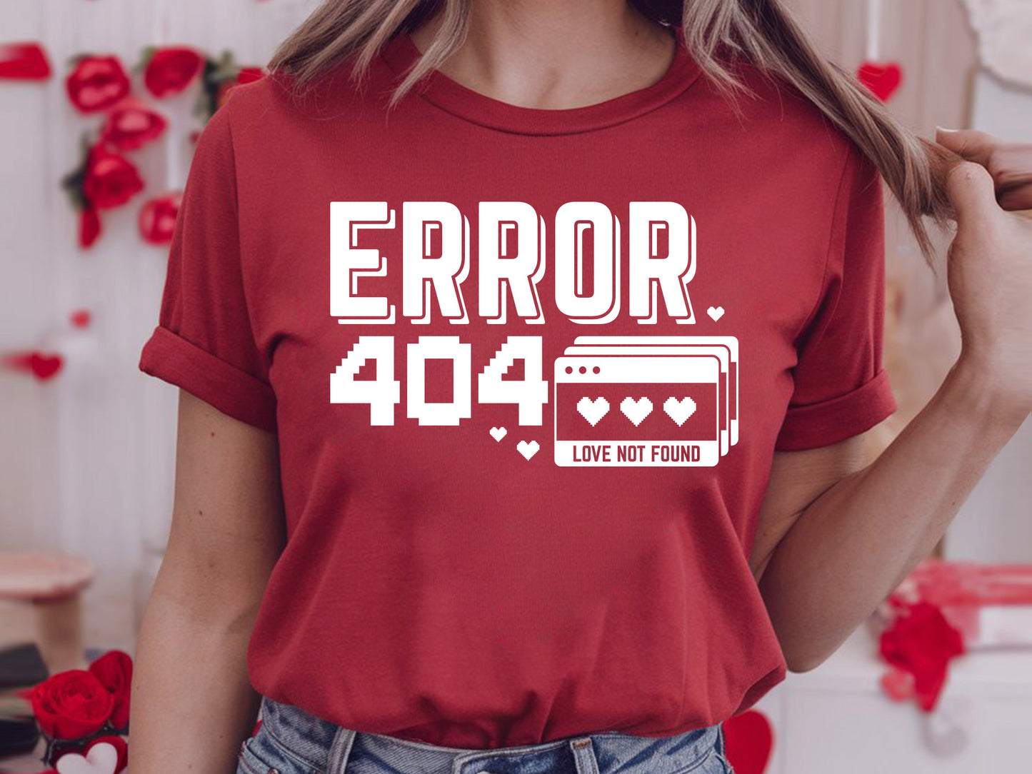 404 Error Love Not Found, Anti Valentine SVG