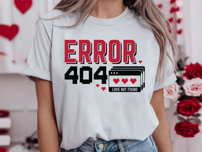 404 Error Love Not Found, Anti Valentine SVG