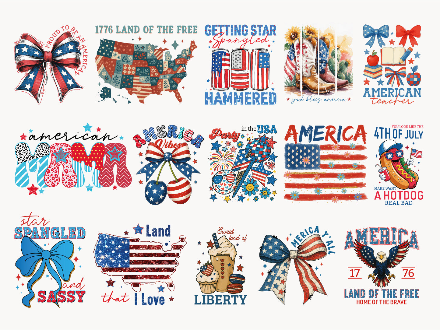 4th of July Sublimation Transfers Bundle