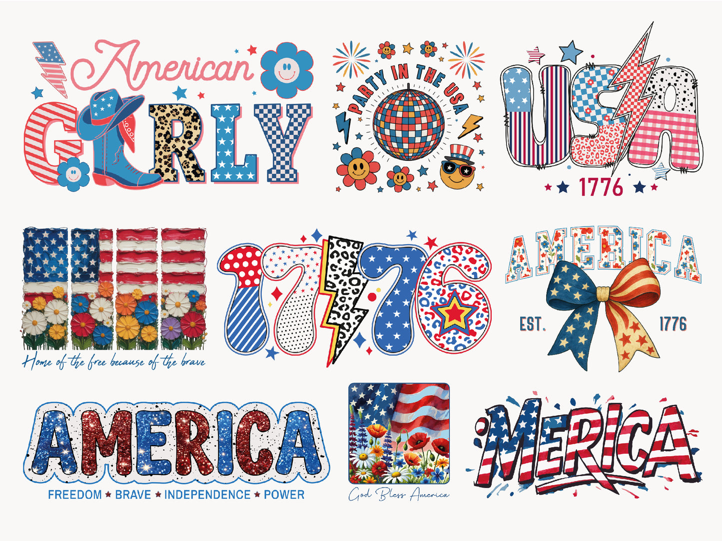 4th of July Sublimation Transfers Bundle