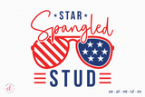 July 4th SVG Design - Star Spangled Stud