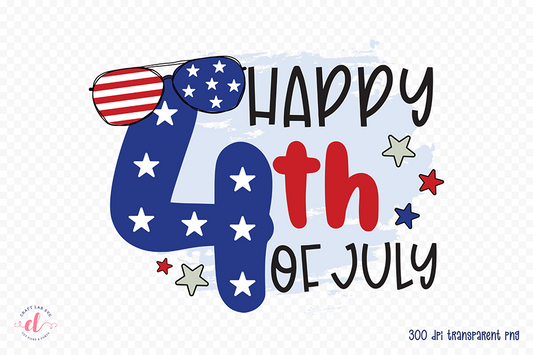 Happy 4th of July PNG Sublimation Design