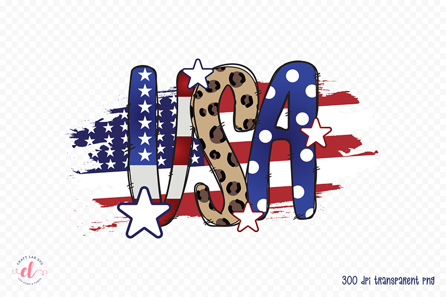 USA PNG, 4th of July Sublimation Design