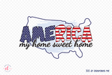 4th of July PNG Sublimation Design