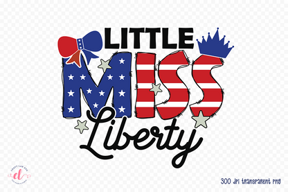 4th of July Sublimation Design | Little Miss Liberty