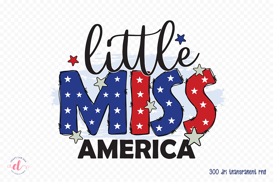 Little Miss America, 4th of July Sublimation Design