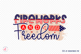 Patriotic Sublimation Design, Fireworks and Freedom