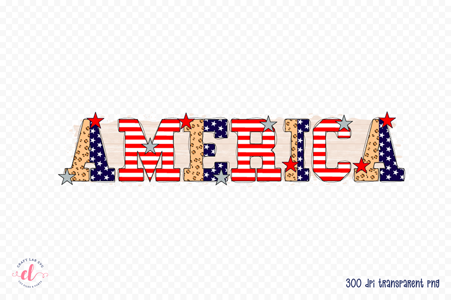 America PNG, 4th of July Sublimation PNG