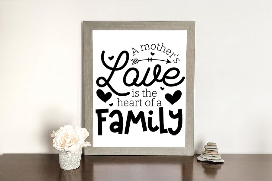 A Mother's Love is the Heart, Mother's Day SVG