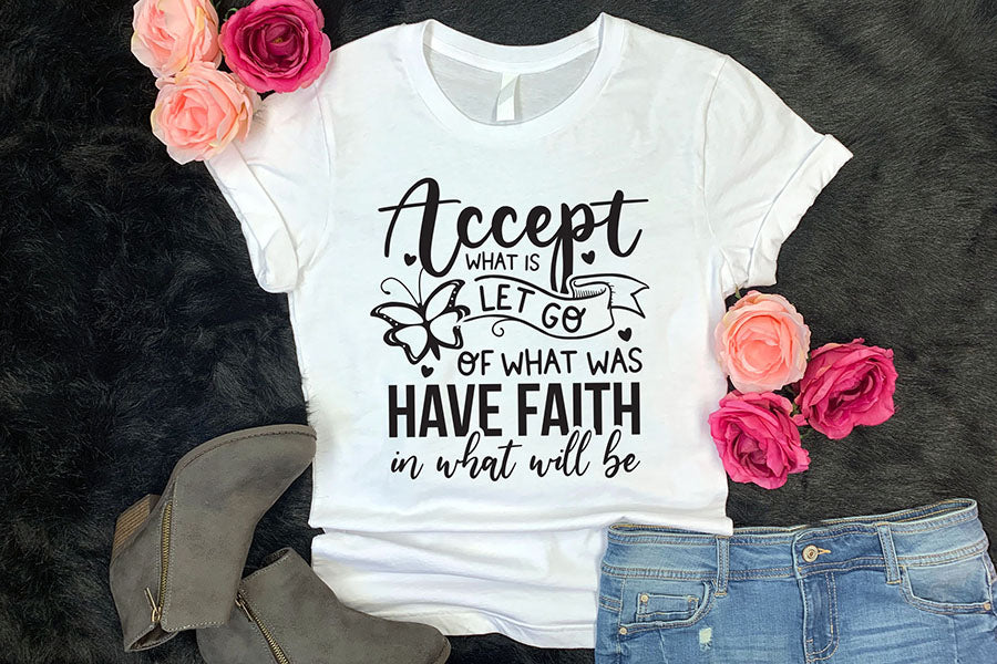 Accept What is Let Go - Butterfly SVG