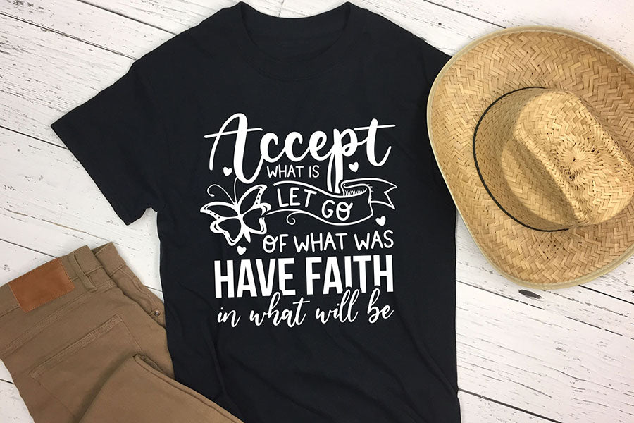 Accept What is Let Go - Butterfly SVG