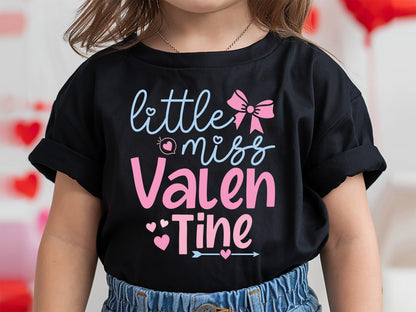 Adorable Kids Little Miss Valentine SVG Graphic