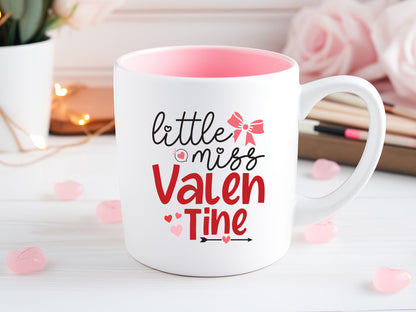 Adorable Kids Little Miss Valentine SVG Graphic