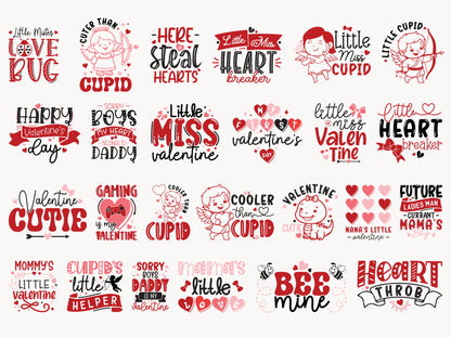 Adorable Kids Valentine SVG Bundle