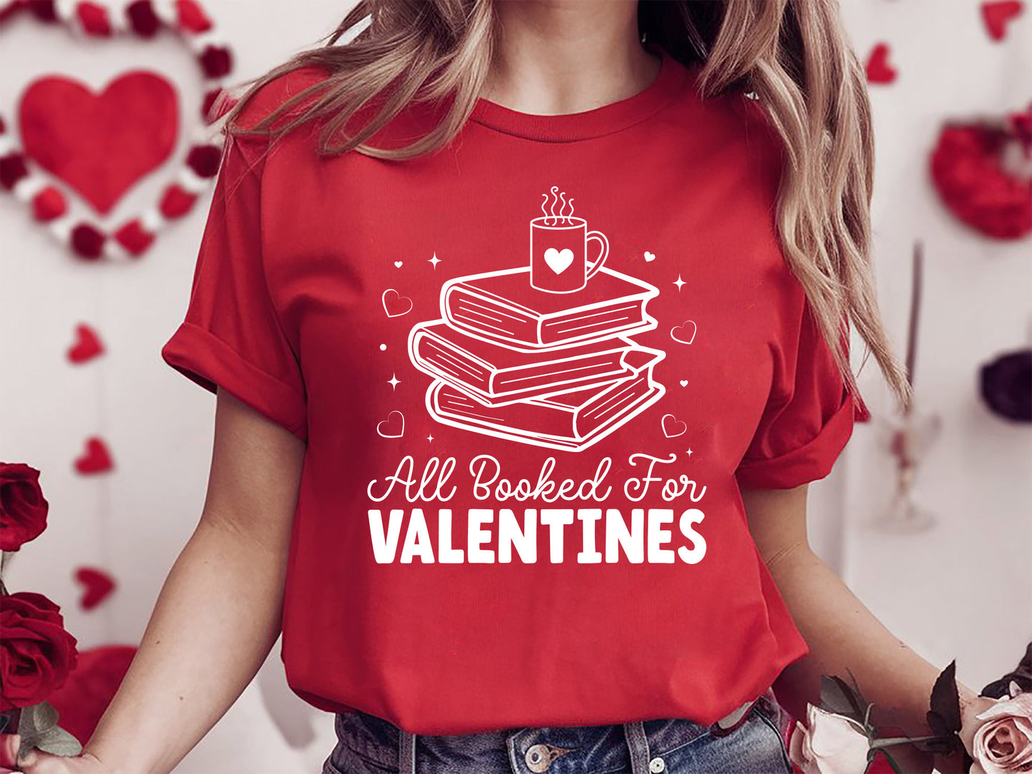 All Booked for Valentines - Valentine's Day SVG Free