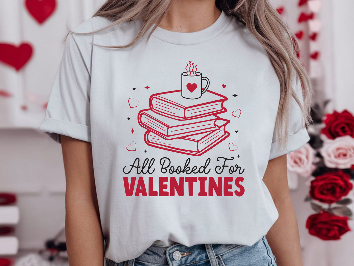 All Booked for Valentines - Valentine's Day SVG Free