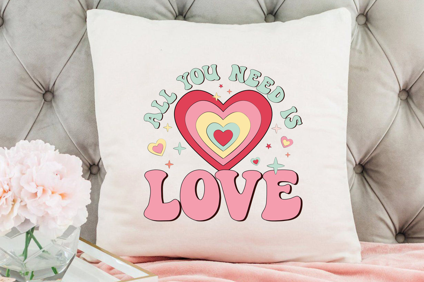 All You Need is Love - Retro Valentine Sublimation