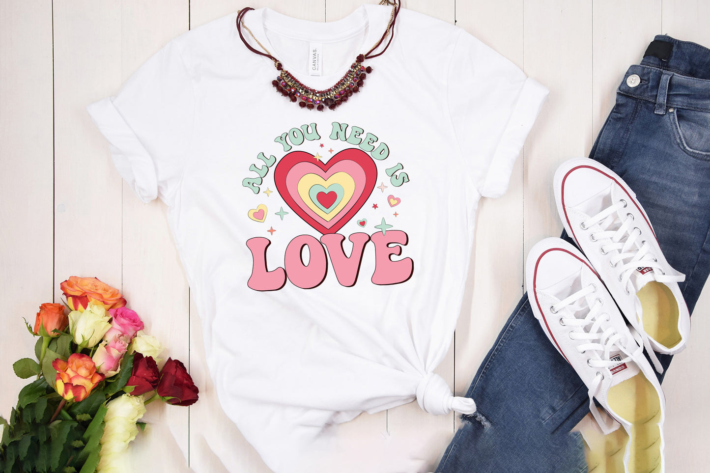 All You Need is Love - Retro Valentine Sublimation