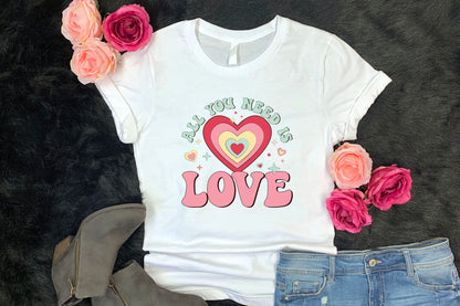 All You Need is Love - Retro Valentine Sublimation