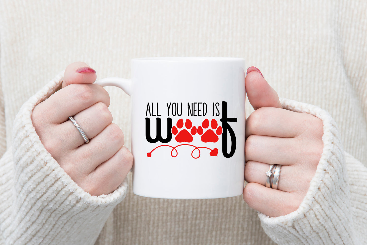 All You Need is Woof - Dog Valentines SVG File