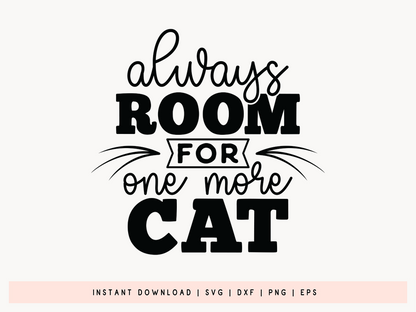 Always Room for One More Cat SVG File