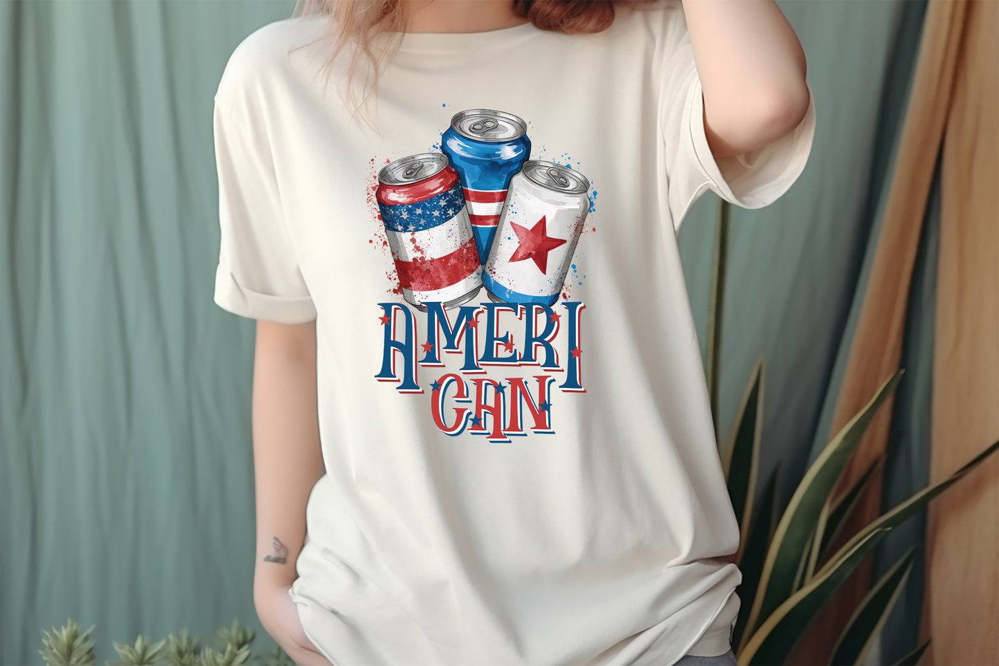 Ameri Can, 4th of July PNG Sublimation