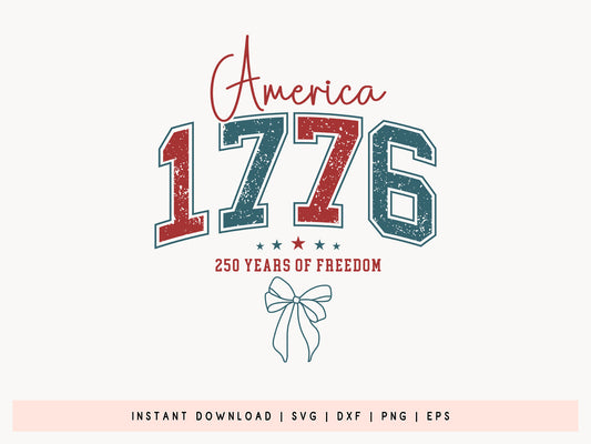 America 1776, Coquette USA 250th Anniversary SVG