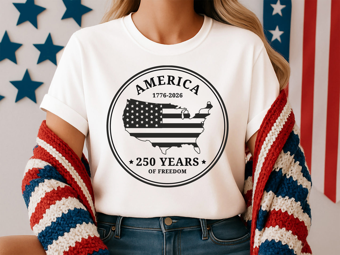 America 250 Years of Freedom SVG Design