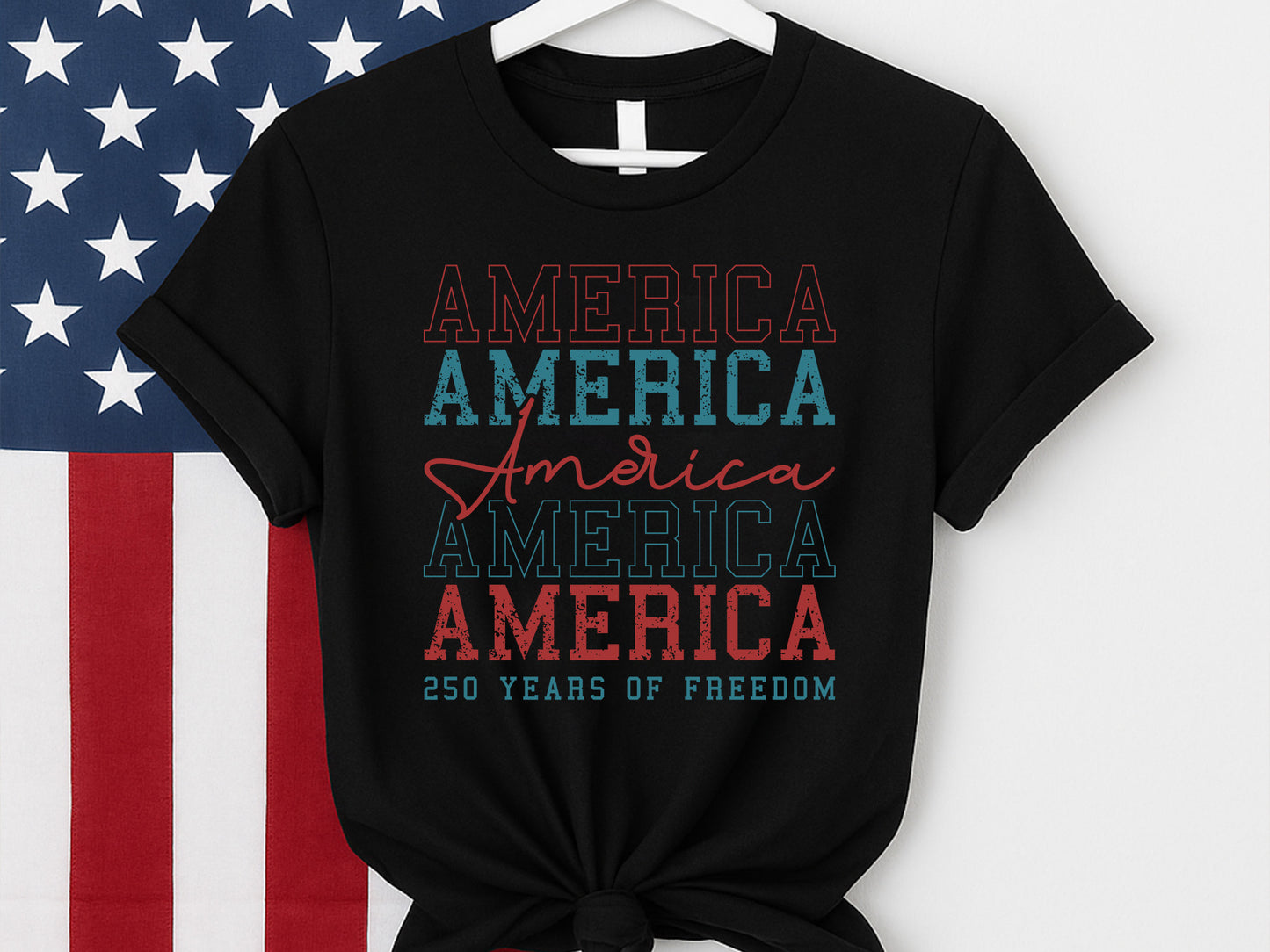 Retro America 250 Years of Freedom SVG Design