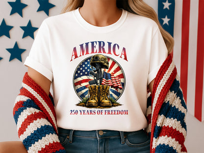 America 250 Years of Freedom Sublimation PNG