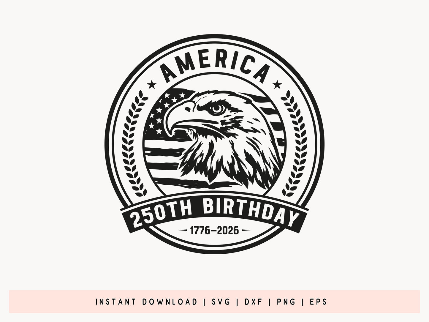 America 250th Birthday SVG Design