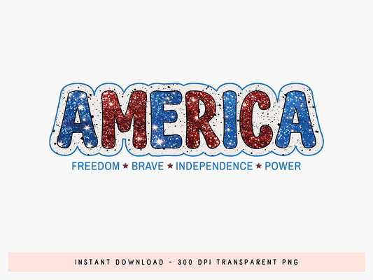 America Freedom Brave Independence Power, 4th of July PNG