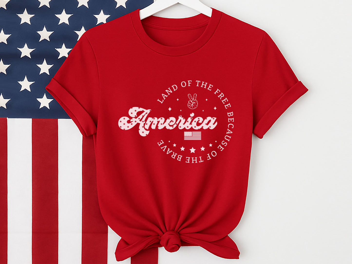 America Land of the Free Because of the Brave SVG
