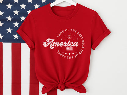 America Land of the Free Because of the Brave SVG