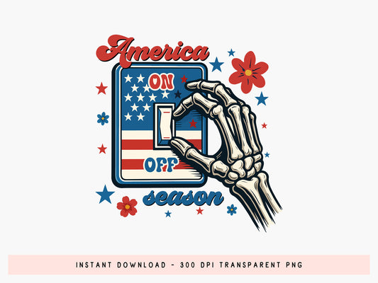 America On Off Season, Funny 4th of July Sublimation