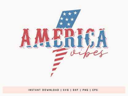 America Vibes, Cute 4th of July SVG