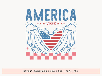 America Vibes, Fourth of July SVG File