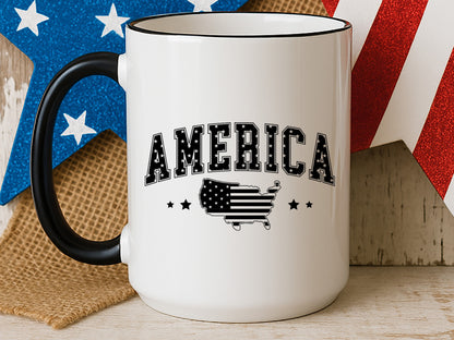 America, 4th of July Flag SVG Design