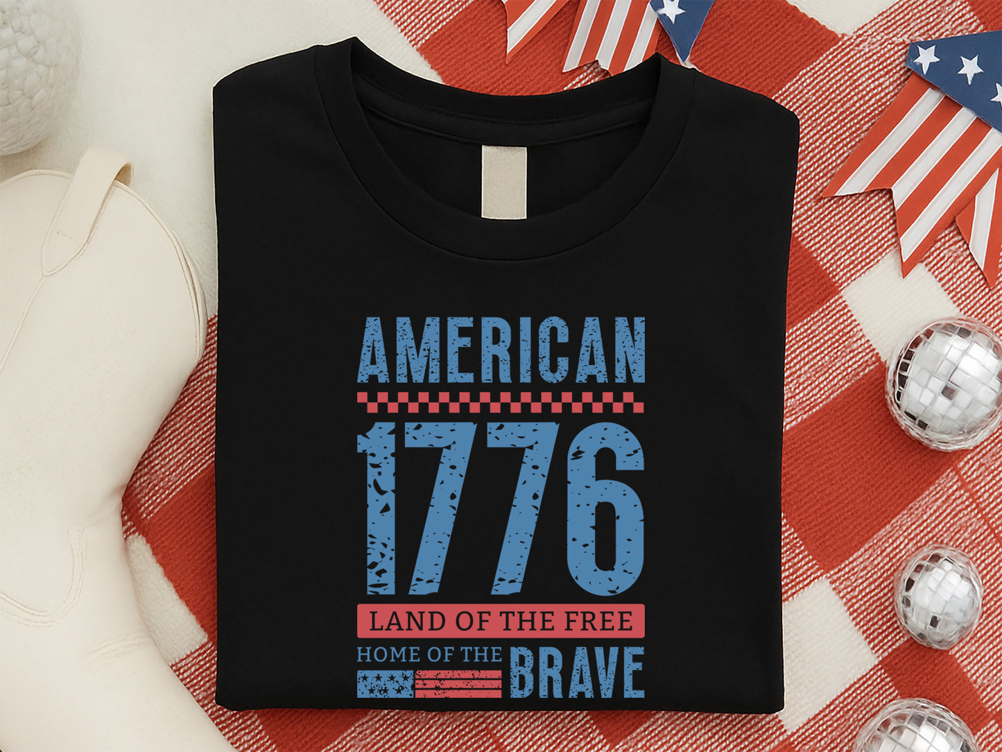 American 1776 Land of the Free, SVG 4th of July