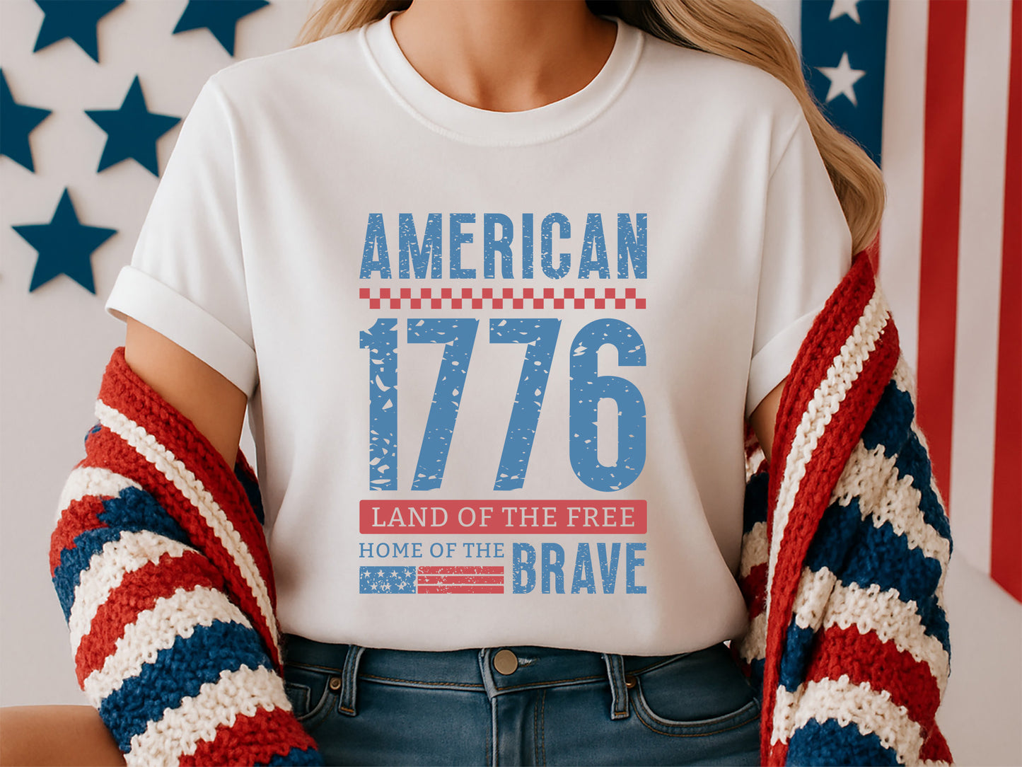 American 1776 Land of the Free, SVG 4th of July