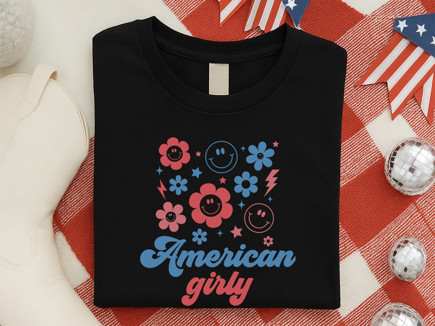 American Girly, 4th of July Girl SVG