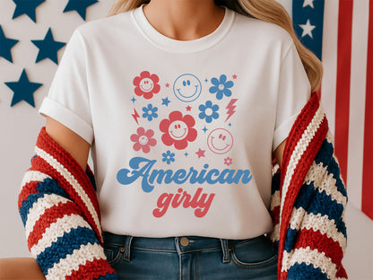 American Girly, 4th of July Girl SVG